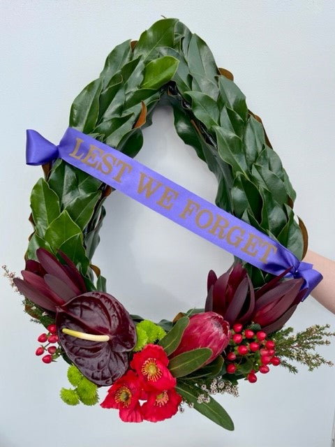 Anzac Day Teardrop Wreath