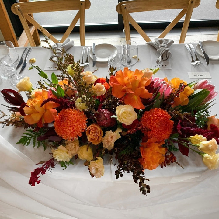 Autumn Tones & Natives Wedding Flowers